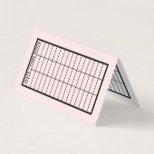 ピンクスタイリッシュ歯科アポイントメントカード 名刺 (裏面)