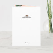 ピンクスタイリッシュ熱帯ゼブラガーリーハッピーバースデー カード (裏面)