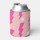 ピンクスタイリッシュ稲妻学期・夏期 缶クーラー (缶正面)