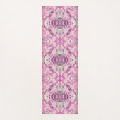 ピンクスタイリッシュ色にバロック模様 ヨガマット (正面)