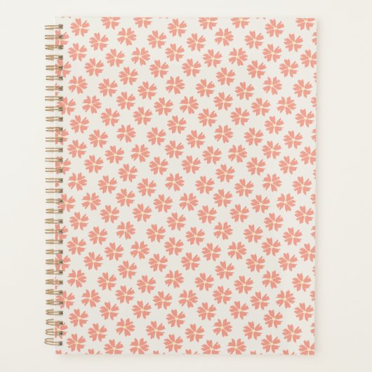 ピンクスタイリッシュ花柄バラピンク プランナー手帳 (正面)