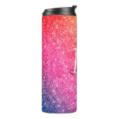 ピンクスタイリッシュ金ゴールドイエローグリッタースパークル タンブラー (回転左)