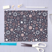 ピンクスタイリッシュ金ゴールドメタリック冬季クリスマス 薄葉紙 (クラフト)