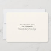 ピンクスタイリッシュ&ブルーフラワーブーケ – ありがとう サンキューカード (裏面)