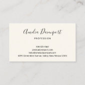 ピンクスタイリッシュ&ブルーフラワーブーケ 名刺 (裏面)