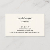 ピンクスタイリッシュ&ブルーフラワーブーケ 名刺 (裏面)