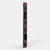 ピンクスタイリッシュ+黒星パターン Case-Mate iPhoneケース (裏面/右)