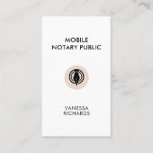 ピンクスタイリッシュQRコードミニマルマーケティング公証人ペン 名刺 (正面)