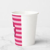 ピンクスターとストライプカップ 紙コップ (左)