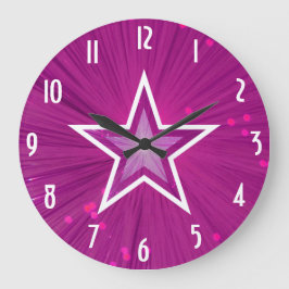 ピンクスターのナンバーズ時計の周り ラージ壁時計
