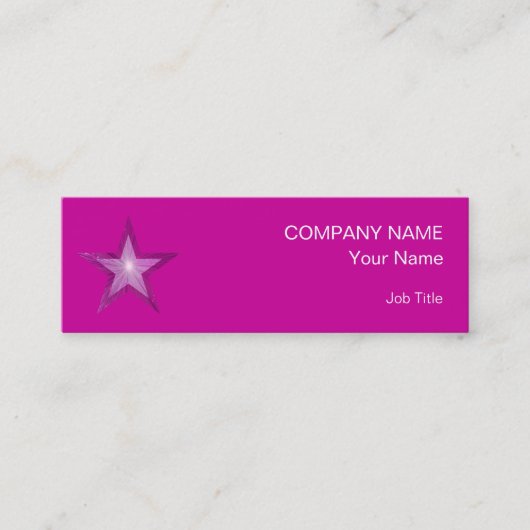 ピンクスターの名刺テンプレートのスキニーピンク スキニー名刺 (正面)