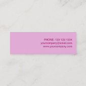 ピンクスターの名刺テンプレートのスキニーピ淡い色のンク スキニー名刺 (裏面)