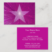 ピンクスターの名刺テンプレート（丸ごと） 名刺 (正面/裏面)