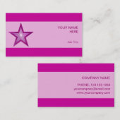 ピンクスターの名刺ピンクストライプ 名刺 (正面/裏面)