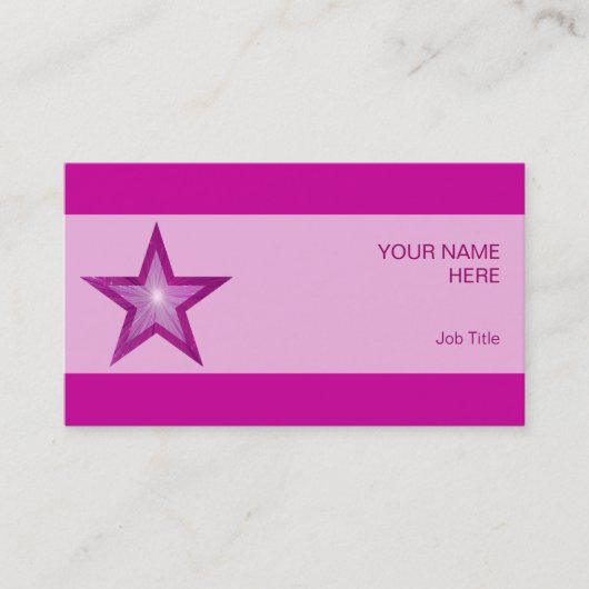 ピンクスターの名刺ピンクストライプ 名刺 (正面)