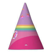 ピンクスターアイズレインボーユニコーンパーティー帽子 パーティーハット (右)