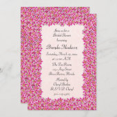 ピンクスターガザーリリーガーデンブライダルシャワー招待状 招待状 (正面/裏面)