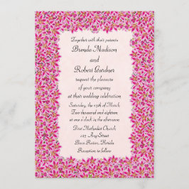 ピンクスターガザーリリー庭園の結婚式招待状 招待状