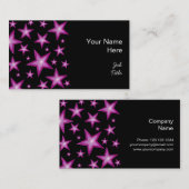 ピンクスターズの名刺サイドブラック 名刺 (正面/裏面)