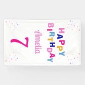 ピンクスターズガールハッピーバースデー 横断幕 (横)