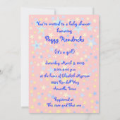 ピンクスターズベビーシャワー招待状 招待状 (裏面)