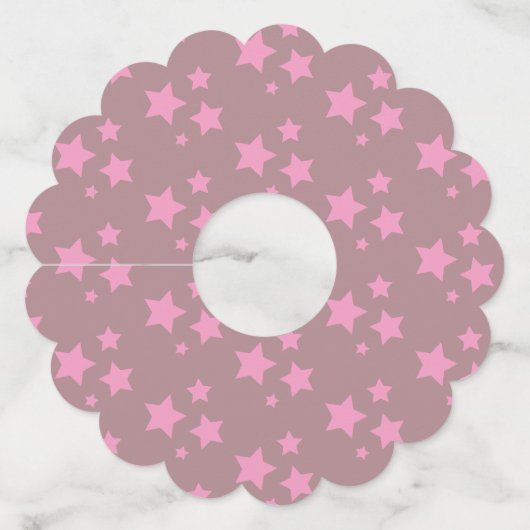 ピンクスターズモダンデザイン ワイングラスタグ (正面)