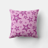 ピンクスターズ印刷装飾用クッションスクエア淡い色のピンク クッション (裏面)