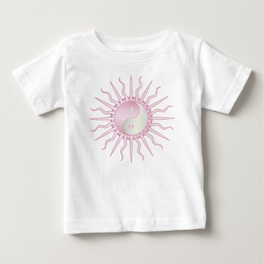 ピンクスターバスト陰陽 ベビーTシャツ (正面)