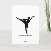 ピンクスターバレリーナ誕生日 カード (裏面)