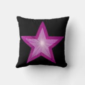 ピンクスターブラック装飾用クッションスクエア クッション (裏面)