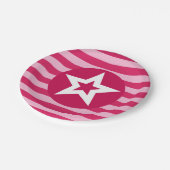 ピンクスタープレート ペーパープレート (アングル)