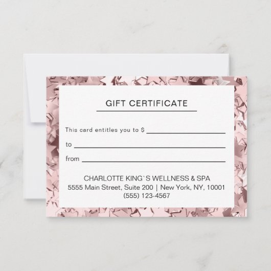 ピンクスターモダンズのギフト券 (裏面)