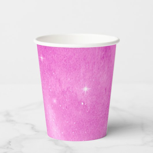ピンクスターリーナイトベビーシャワー紙カップ 紙コップ (裏面)