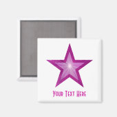 ピンクスター冷蔵庫「Your Text」マグネット角白 マグネット (正面/裏面)
