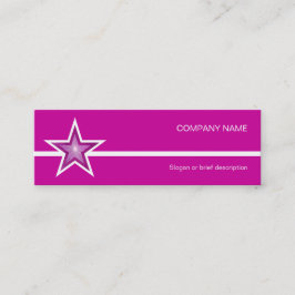 ピンクスター白いラインビジネスカードピンクスキニー スキニー名刺