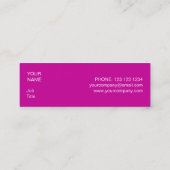 ピンクスター白いラインビジネスカードピンクスキニー スキニー名刺 (裏面)