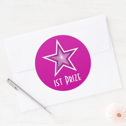 ピンクスター第1位のステッカーピンク ラウンドシール (封筒)