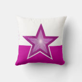 ピンクスター装飾用クッションスクエアピンクホワイト クッション (裏面)