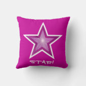 ピンクスター装飾用クッションスクエアピンク クッション (裏面)