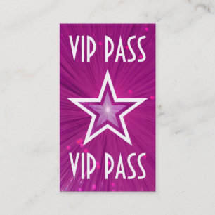 ピンクスター「VIPパス」名刺(ホワイトバック) 名刺