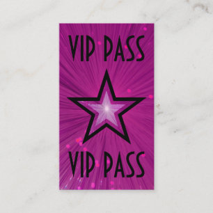 ピンクスター「VIPパス」名刺(黒) 名刺