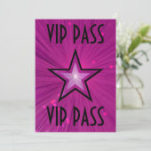 ピンクスター「VIP PASS」招待状 黒 招待状 (スタンド正面)