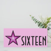 ピンクスター'SIXEN'ピンクブラック長 招待状 (スタンド正面)