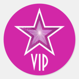 ピンクスターVIPラウンドステッカーピンク ラウンドシール
