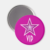 ピンクスター'VIP'冷蔵庫用マグネットラウンドピンク マグネット (正面/裏面)
