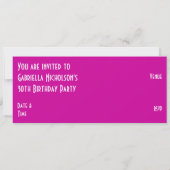 ピンクスター'VIP PASS'招待状ピンク長 招待状 (裏面)