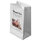 ピンクスチームトレインヴィンテージありがとう スモールペーパーバッグ (正面アングル)