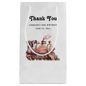 ピンクスチームトレインヴィンテージありがとう スモールペーパーバッグ (正面)