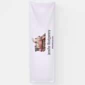 ピンクスチームトレインヴィンテージスタイル事業 横断幕 (縦)