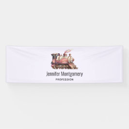 ピンクスチームトレインヴィンテージスタイル事業 横断幕